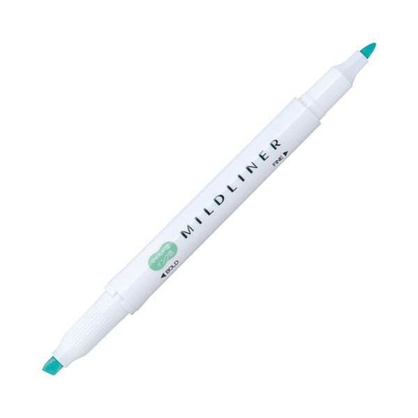 （まとめ）ゼブラ 伝達ルート目じるし マイルドライナーマイルドブルーグリーン WKT7-MBG 1書き割り（10本）【×10書き割り】[21]