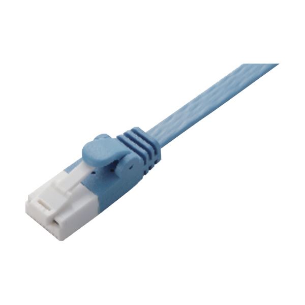 （まとめ）エレコム EU RoHS申し付ける判定基準爪折れ押しとどめる平ったいローカルエリアネットワーク有線テレビ(Cat6) 青み 15.0m LD-GFT/BU150 1本【×3仕掛ける】[21]