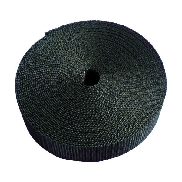 (まとめ) TRUSCO ナイロン平ベル 1.2t×20mm×5m 黒 TNB205-BK 1巻 【×5セット】[21]