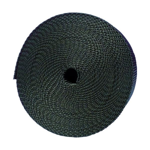 (まとめ) TRUSCO ナイロン平ベル 1.2t×25mm×5m 黒 TNB255-BK 1巻 【×3セット】[21]
