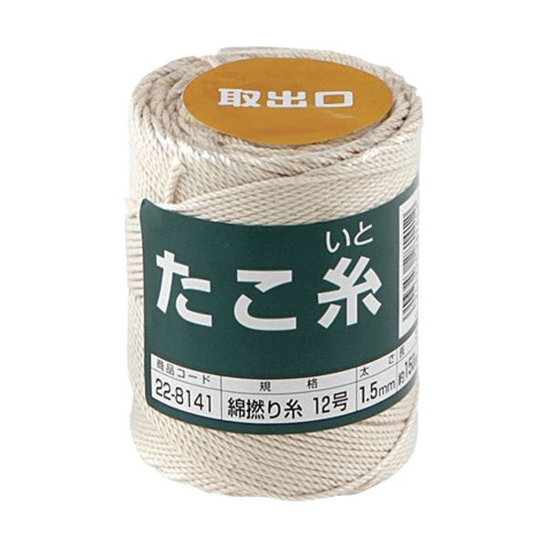 (まとめ) 高木綱業 高木 たこ糸 綿撚り糸 #12 22-8141 1巻 【×5セット】[21]