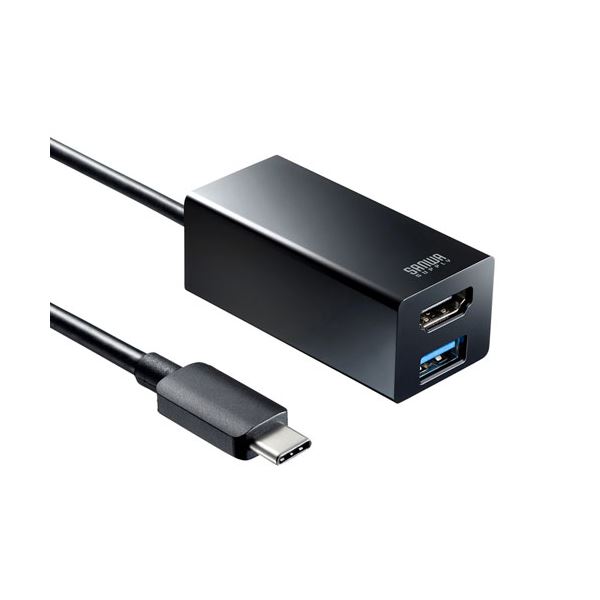 サンワサプライ USB Type-Cハブ付き HDMI変換アダプタ Aポート1・TYPE-Cポート1 USB-3TCH35BK[21]