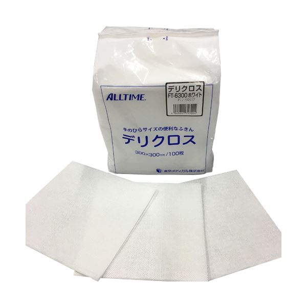 （まとめ）日本の首都医学的 デリクロス 30×30珊 白いこと FT-6300 1容器に並べる（100枚）【×10書き割り】[21]