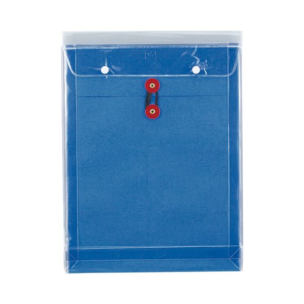 (まとめ) ピース マチヒモ付ビニール保存袋 レザック 角0 184g/m2 青 922 1枚 【×30セット】[21]