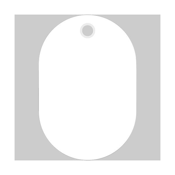 （まとめ） 日本緑十字社 小判札（無地札） 白45×30mm スチロール樹脂 200011 1枚 【×50セット】[21]