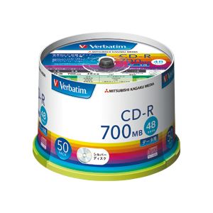 （まとめ）バーベイタム 資料用CD-R700MB 4-48倍速 しろがね色 スピンドル容れもの SR80FC50V1 1容器に並べる(50枚) 【×3書き割り】[21]