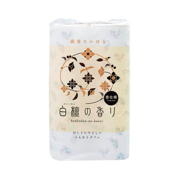 四国特紙 トイレットペーパー 白檀の香り ダブル 芯あり 30m 1セット（96ロール：12ロール×8パック）[21]