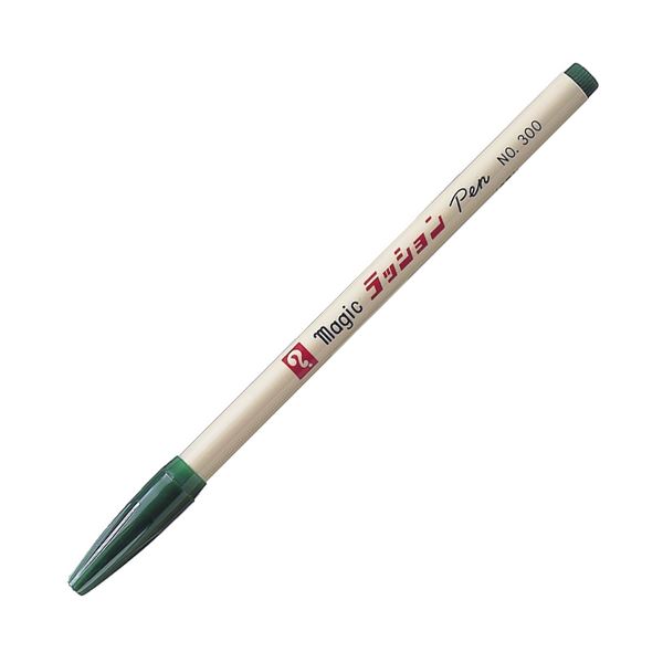 (まとめ) 寺西舎密学 水溶性サインペン マジックラッションペンNo.300 緑 M300-T4 1本  【×300書き割り】[21]