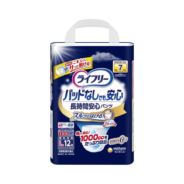（まとめ）ユニ・チャーム ライフリー尿とりP無長時間安心PL12枚【&times;3セット】 [21]｜家具・インテリア雑貨　カグール