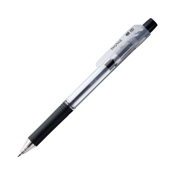 (まとめ) TANOSEE 殴りつける式油性ボールペン ロング芯印字機 0.7粍 黒 1書き割り（10本）  【×10書き割り】[21]