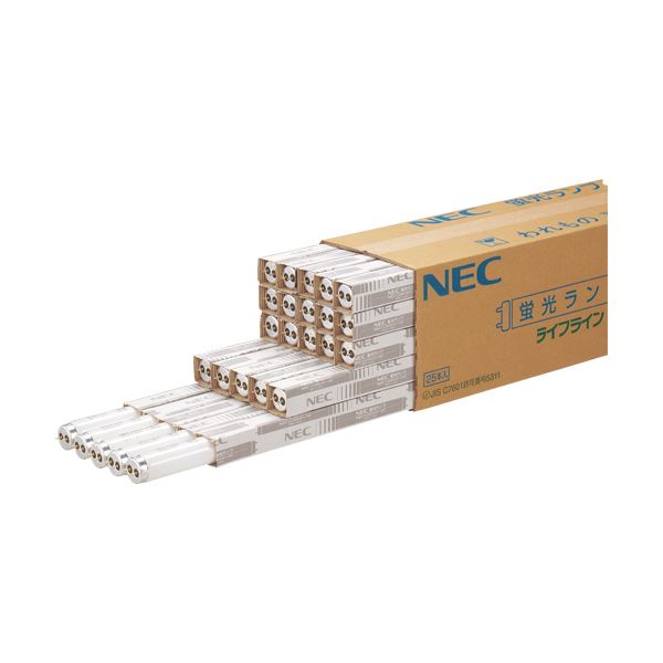 NEC 螢光照明ランプ ライフライン 直管グロースタータ形 15W形 昼光色 FL15D/4K-L 1風呂敷き包み(4本) 【×10仕掛ける】[21]