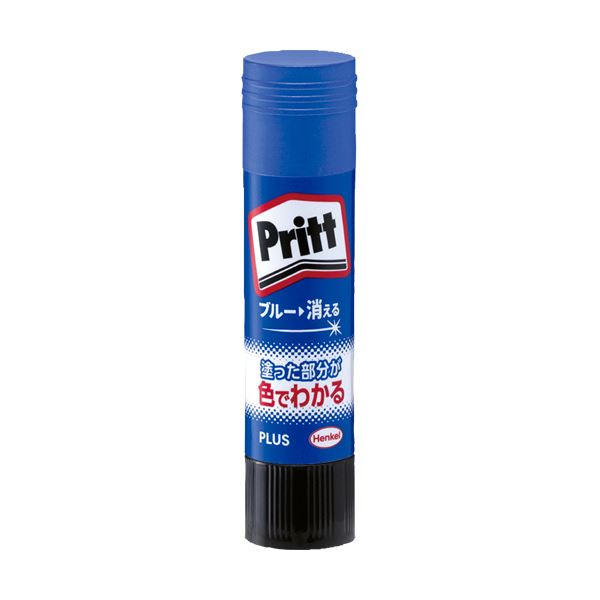 (まとめ) プラス スティックのり カラープリットレギュラー 約10g NS-731 1本 【×100セット】[21]