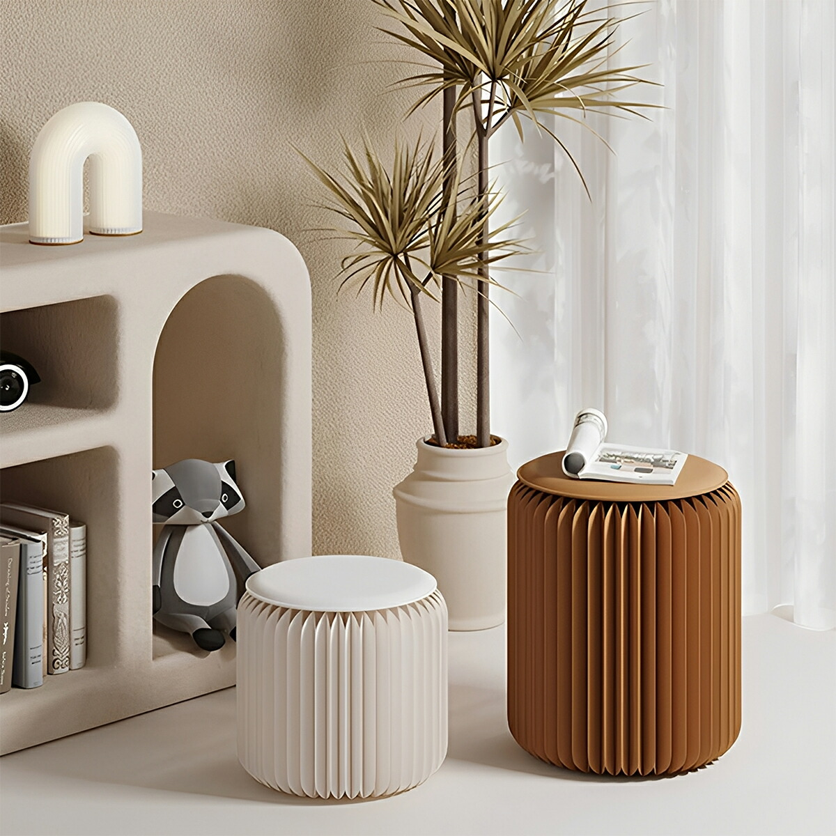 無印良品 公式】パルプボードボックスキャスター付・ベージュ