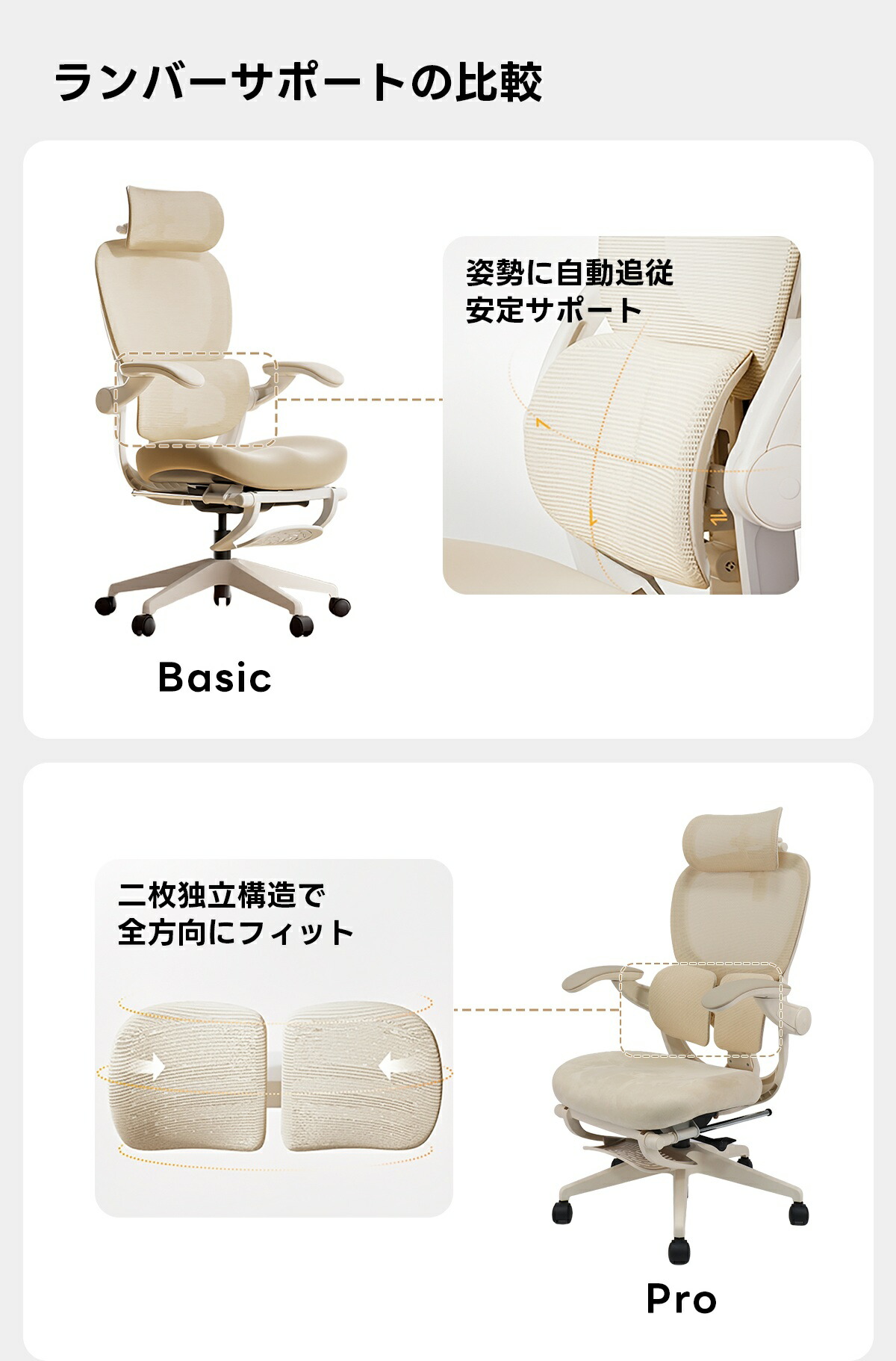 全店舗5%OFF】CAGUUU オフィスチェア オットマン付き メッシュ 人間 
