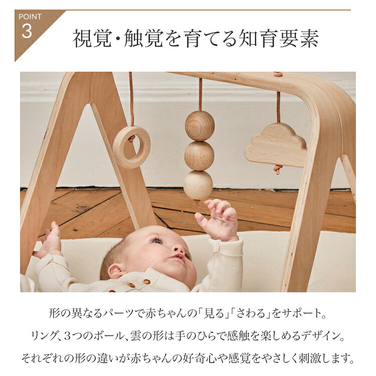 週末限定 2点5%OFF・3点10%OFFクーポン】 トイアーチ ベビージム 木製