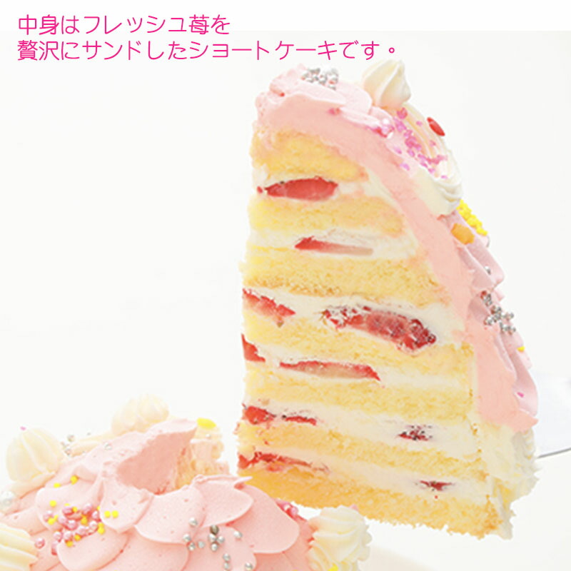 良好品 プリンセスケーキひらひら ５号１５ｃｍ 約４ ６名様 誕生日 ケーキ お姫様ケーキ プリンセス デコレーションケーキ ドールケーキ ドレス ケーキ Qdtek Vn