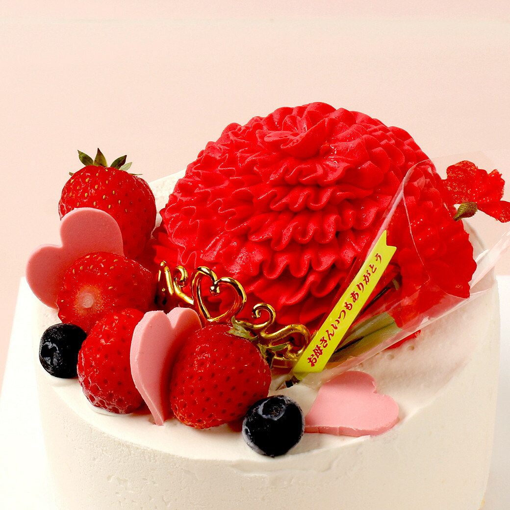【母の日ケーキ】カーネーションケーキ 4号 母の日2026 Cake.jp限定 贈り物 お祝い ケーキ お取り寄せ スイーツ プチギフト プレゼント ギフト 花 カーネーション (3408001)