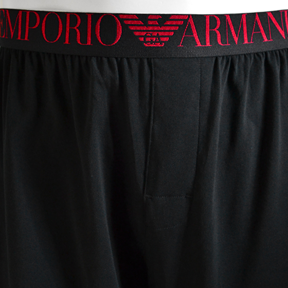 【楽天市場】EMPORIO ARMANI エンポリオアルマーニ メンズ コットンパンツ ロゴ[黒 ブラック 赤][エンポリオ アルマーニパンツ