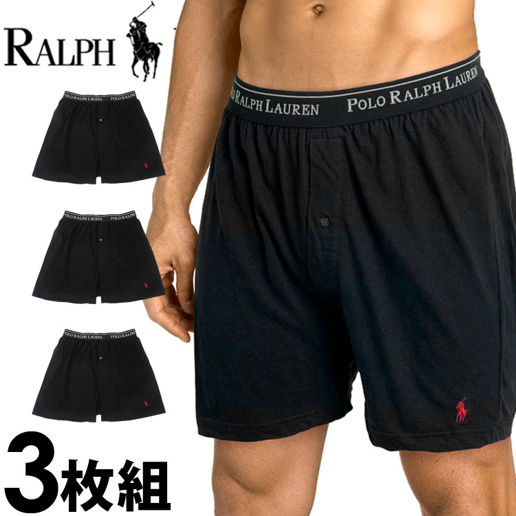 【楽天市場】POLO RALPH LAUREN ポロ ラルフローレン ボクサーパンツ メンズ クラシックフィット スリーニット ブラック 3枚