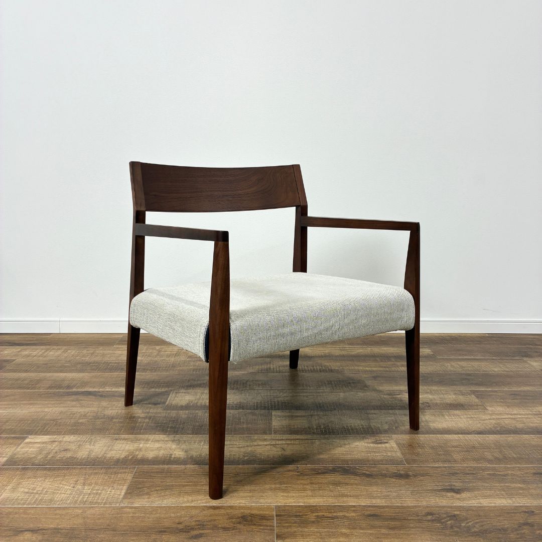 MASTERWAL ALBA ARM CHAIR マスターウォール アルバ アーム チェア ファブリックカバー付き ブラック レザー グレー【中古】【YBランク】