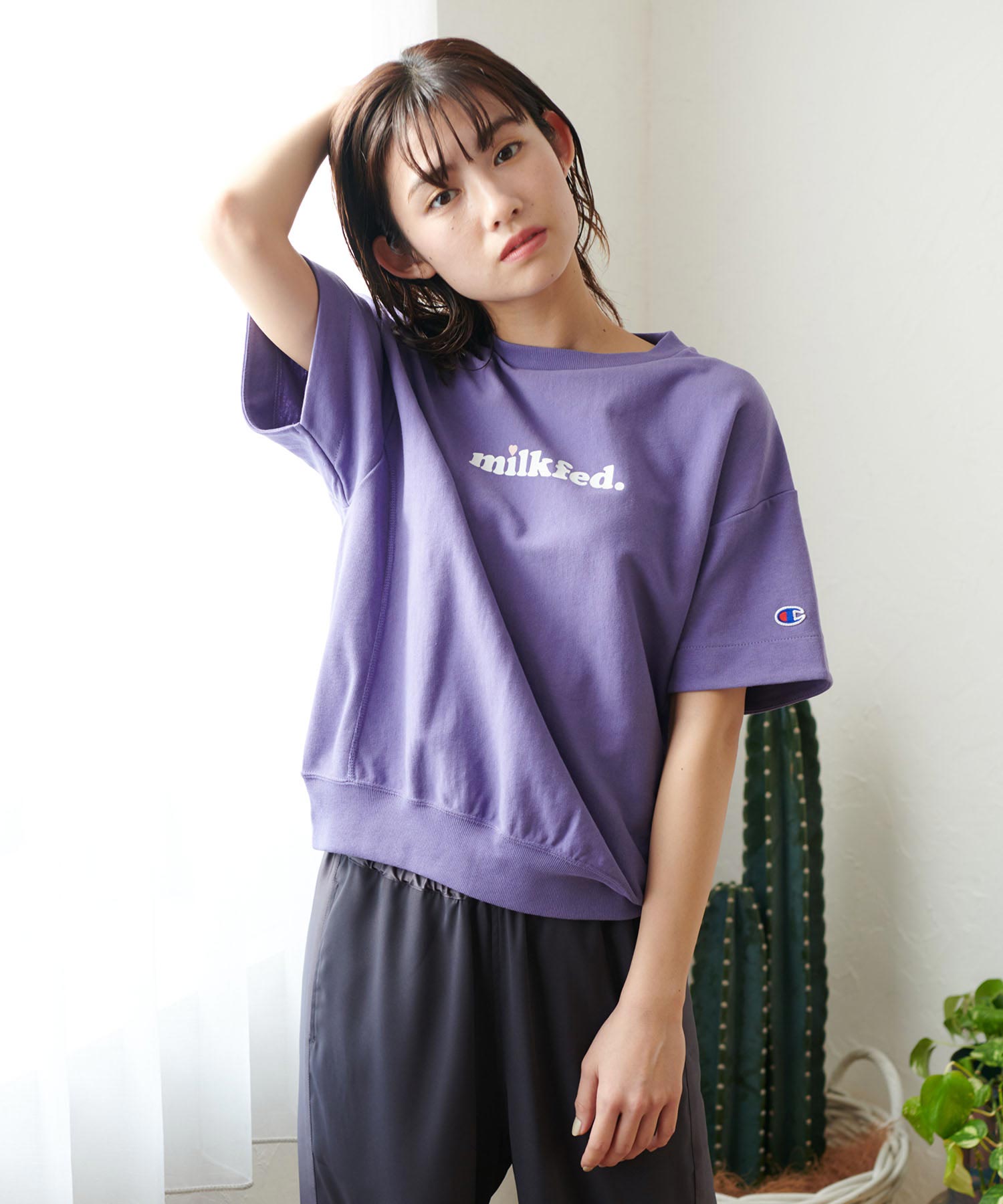 Tシャツ カットソー トップス Ss レディース 半袖 厚手 Tシャツ コラボ チャンピオン Tee Big Cooper Champion X Milkfed ミルクフェド 公式 Milkfed 人気 ロゴ 大人気新作 Tシャツ カットソー トップス Ss レディース 半袖 厚手 Tシャツ コラボ チャンピオン Tee Big Cooper Champion X Milkfed ミルクフェド 公式 Milkfed 人気 ロゴ 大人気新作