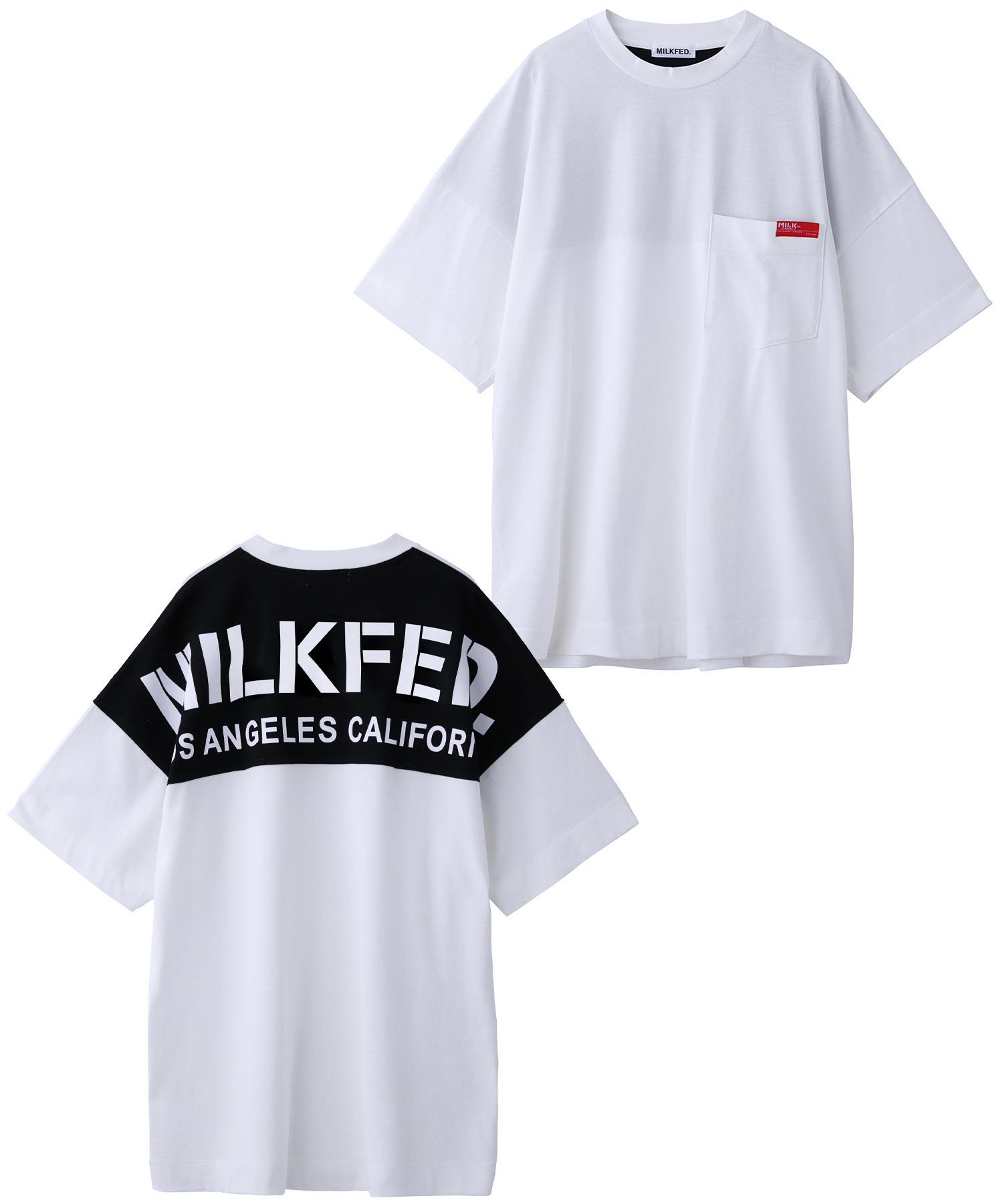 公式 Milkfed ミルクフェド Two Tone Tunic チュニック トップス ワンピース ロゴ Rvcconst Com