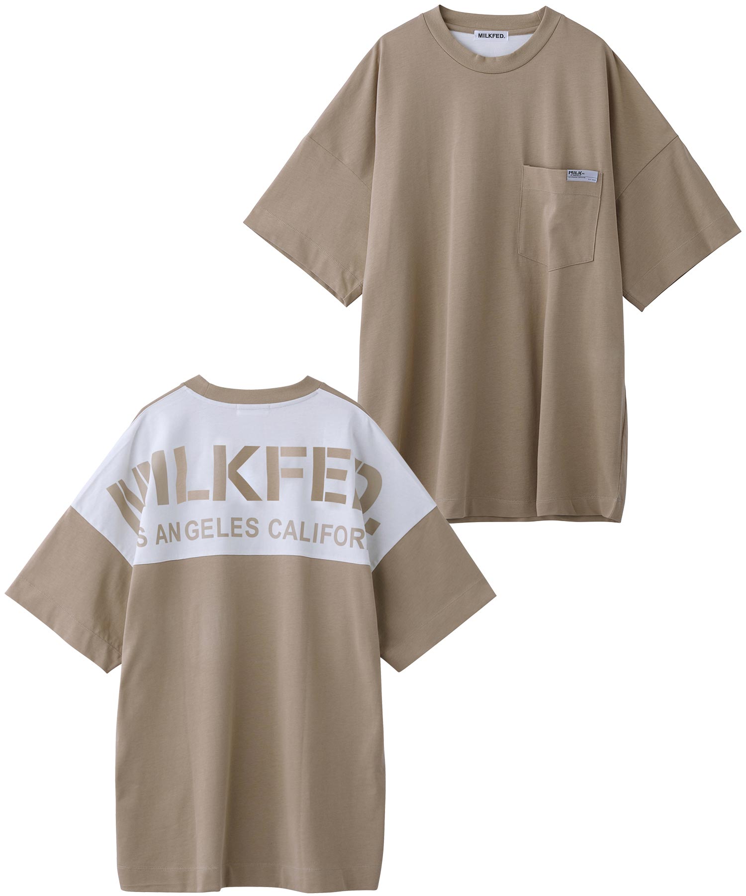 公式 Milkfed ミルクフェド Two Tone Tunic チュニック トップス ワンピース ロゴ Rvcconst Com