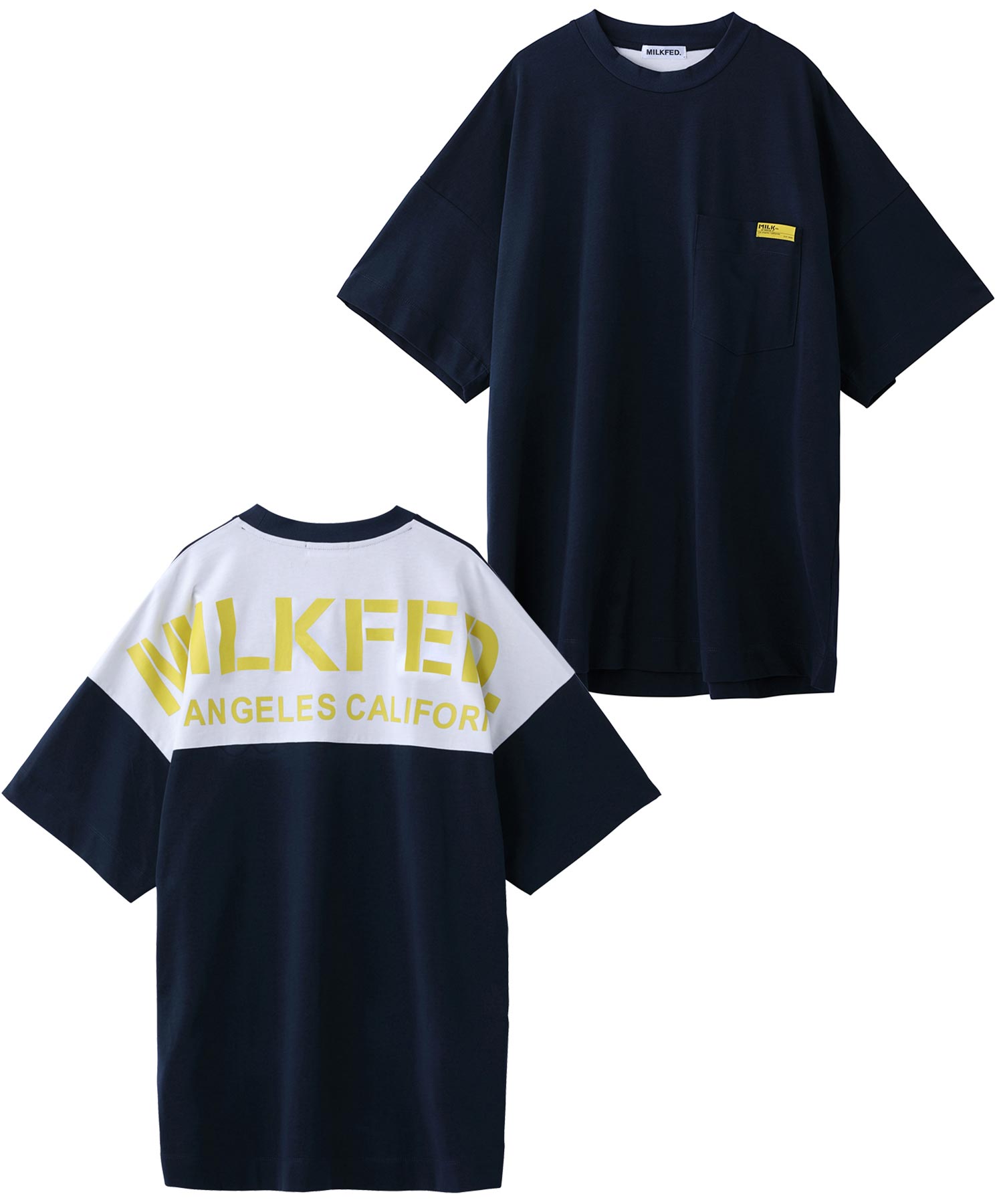 公式 Milkfed ミルクフェド Two Tone Tunic チュニック トップス ワンピース ロゴ Rvcconst Com