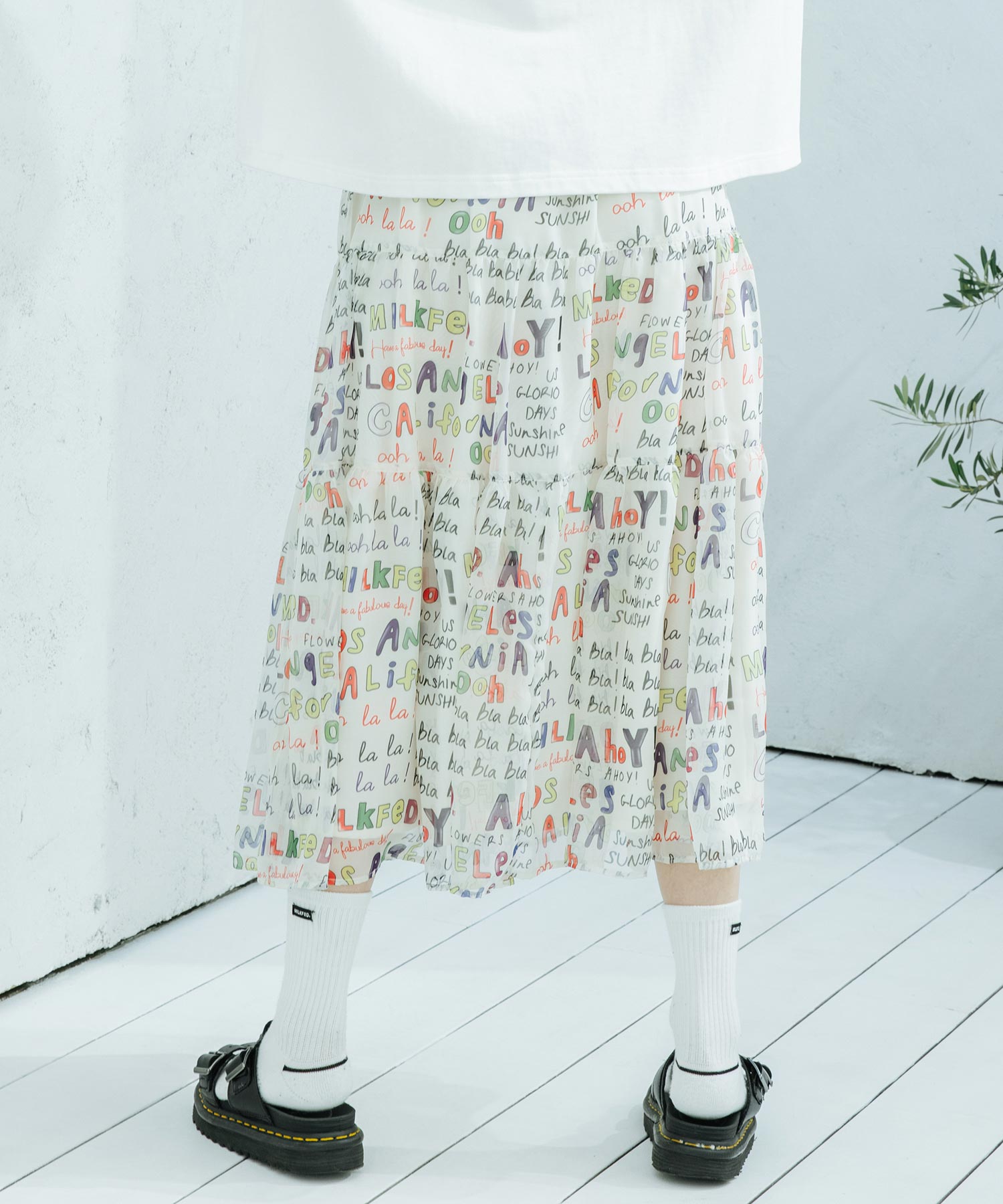 公式 Milkfed ミルクフェド Allover Print Tiered Skirt ロングスカート スカート レディース Rvcconst Com