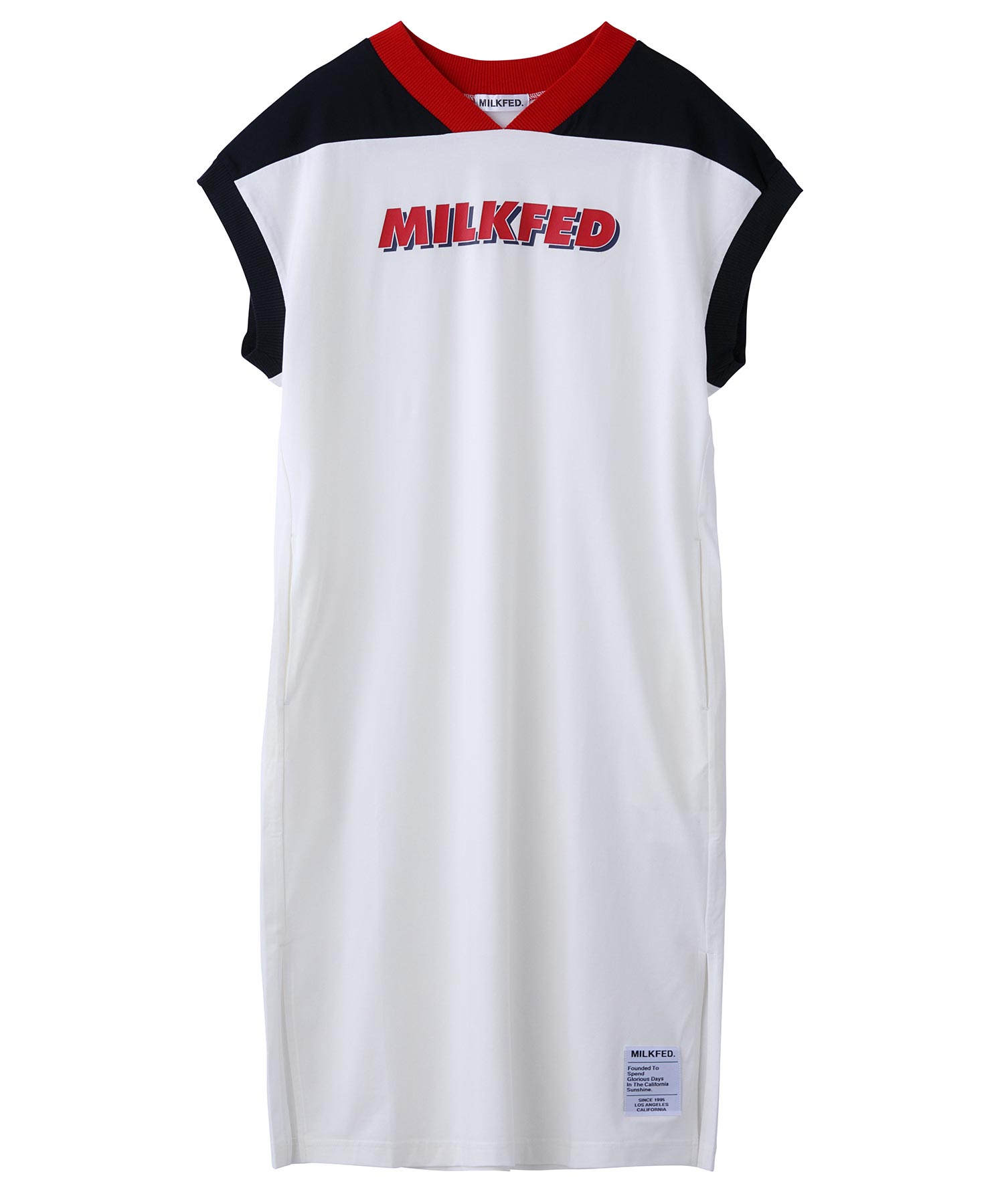 楽天市場 公式 Milkfed ミルクフェド Sporty V Neck Dress ワンピース レディース トップス カットワンピース Xlarge X Girl公式calif楽天市場店