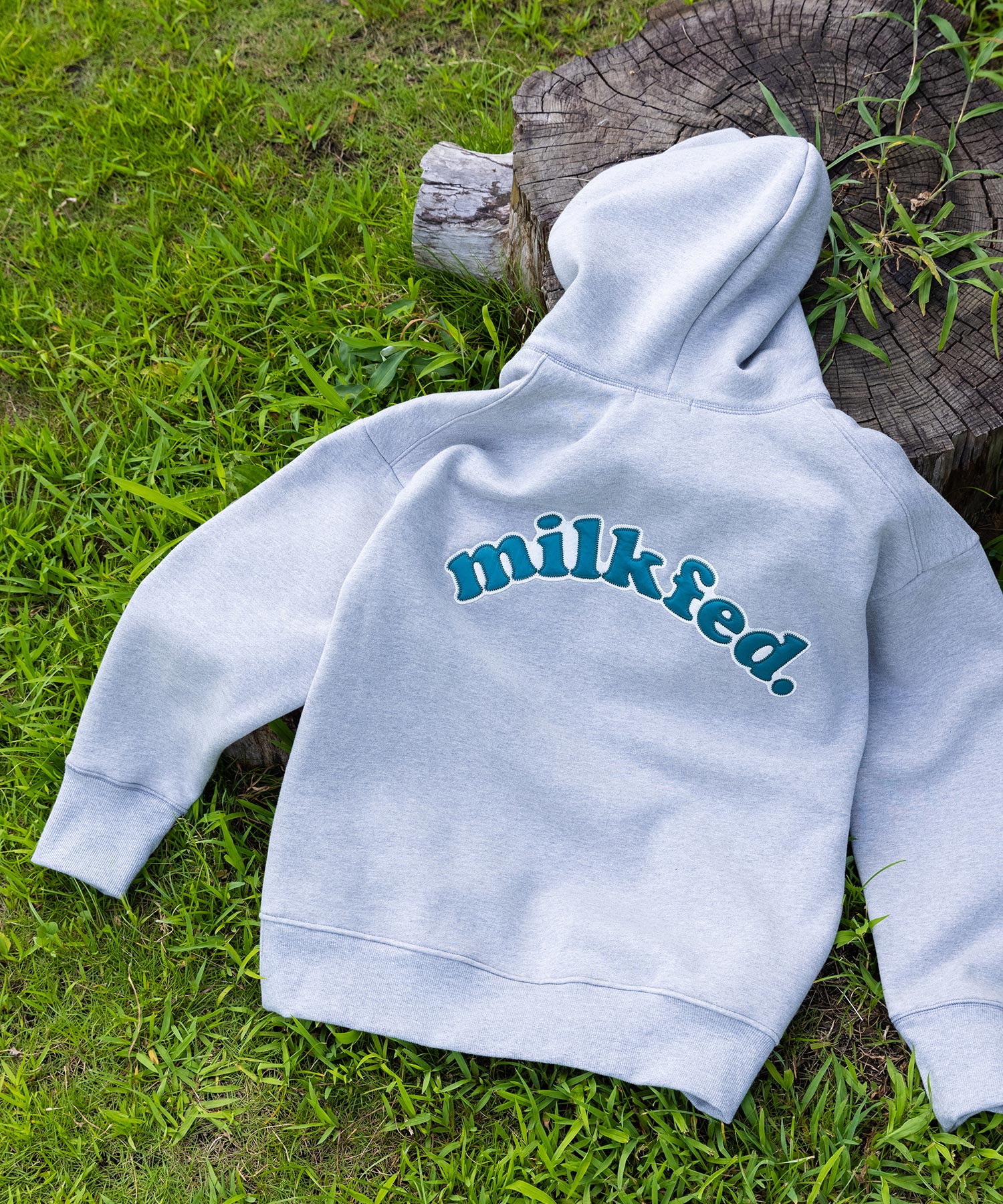 公式 Cooper Milkfed ミルクフェド Cooper Logo Patch Sweat トップス フード Hoodie Patch トップス プルオーバー