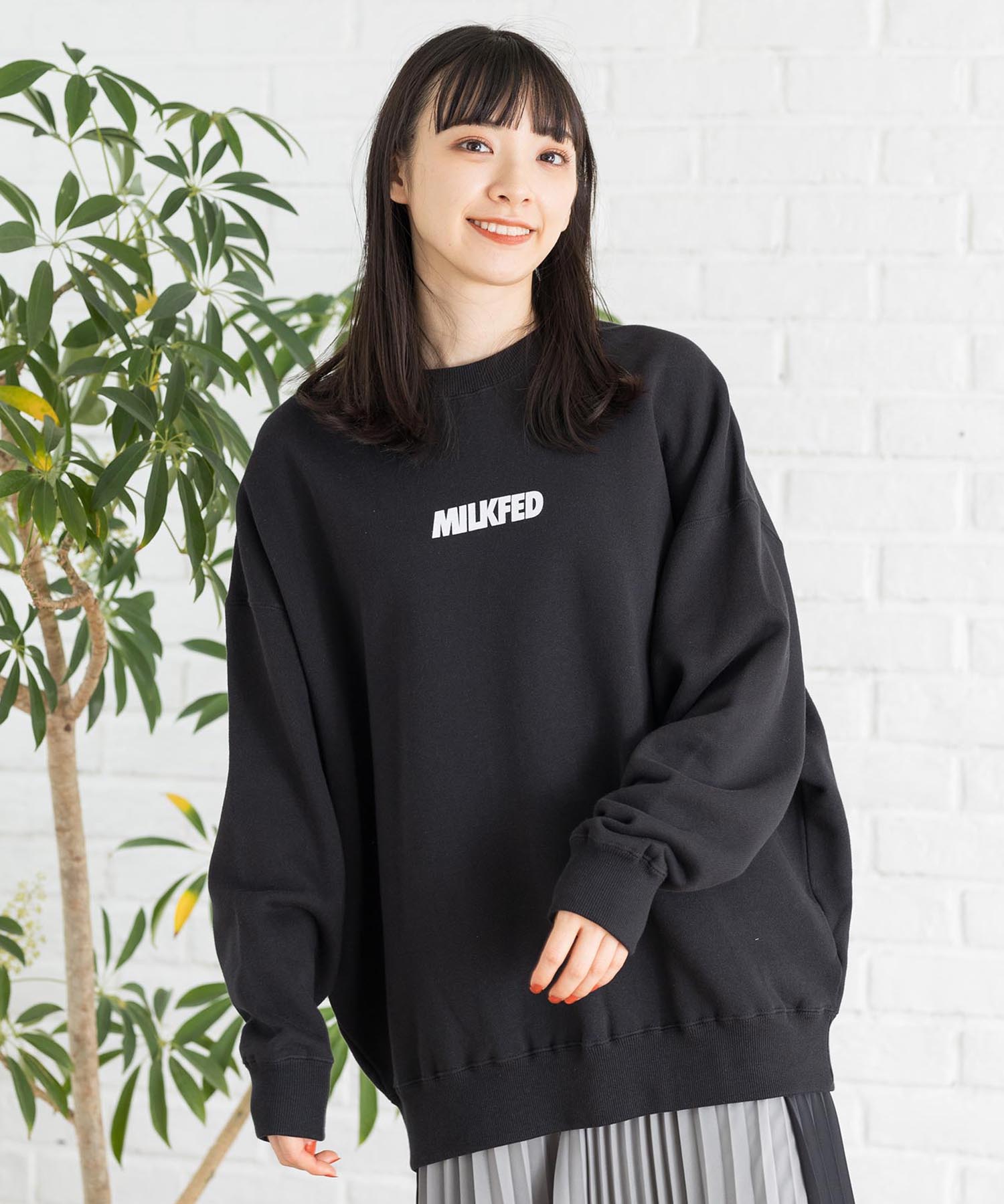 楽天市場】【公式】MILKFED. ミルクフェド EMBROIDERED BAR BIG SWEAT TOP スウェット トップス ロゴ プリント  トレーナー カットソー レディース シンプル : XLARGE X-girl公式calif楽天市場店