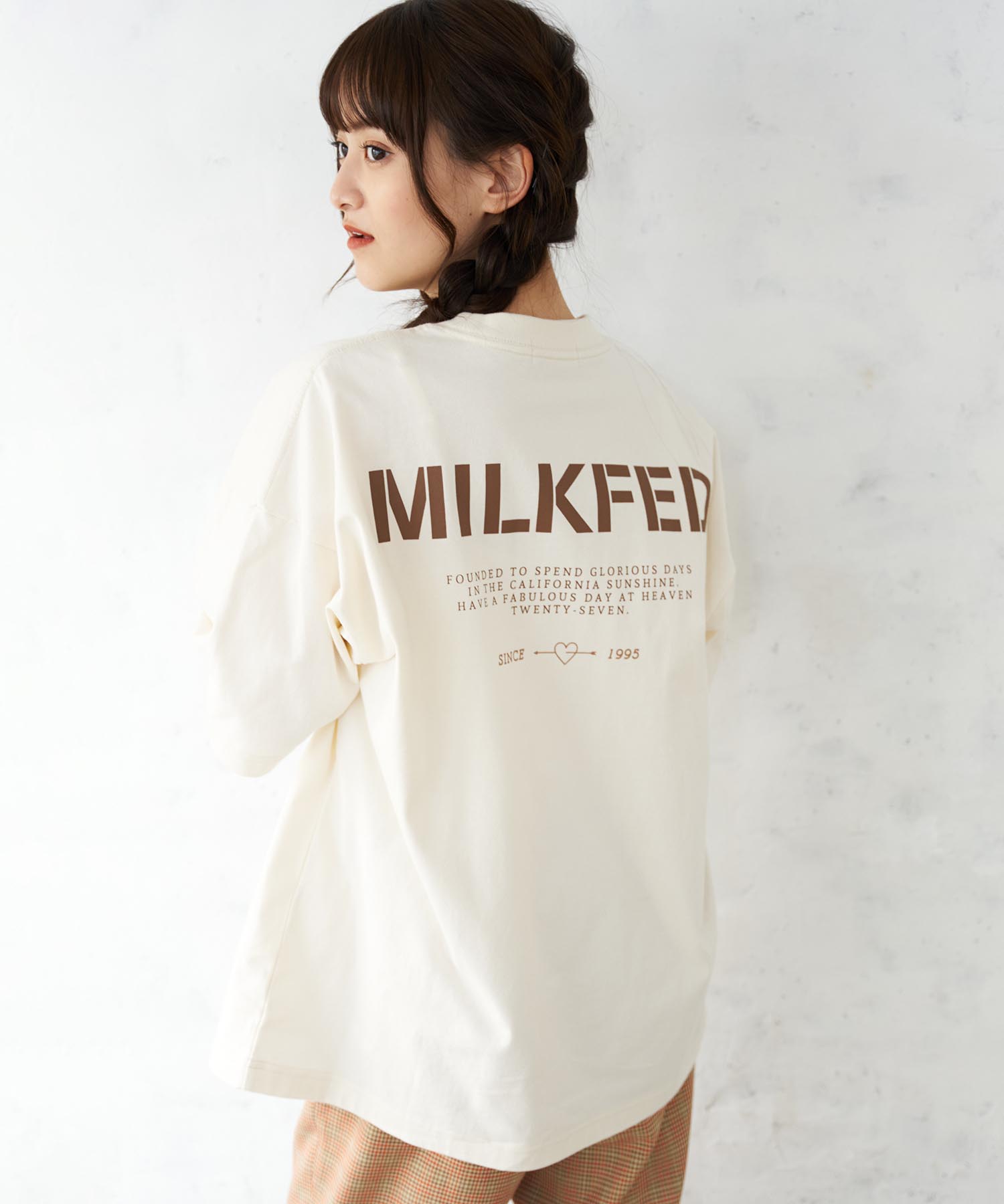 楽天市場】【公式】MILKFED. ミルクフェド EMBROIDERED BAR BIG SWEAT TOP スウェット トップス ロゴ プリント  トレーナー カットソー レディース シンプル : XLARGE X-girl公式calif楽天市場店