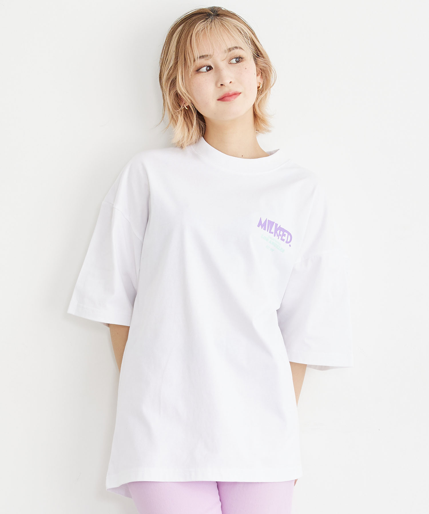 MILKFED. ミルクフェド トップス TEE WIDE Tシャツ S SHARP LOGO