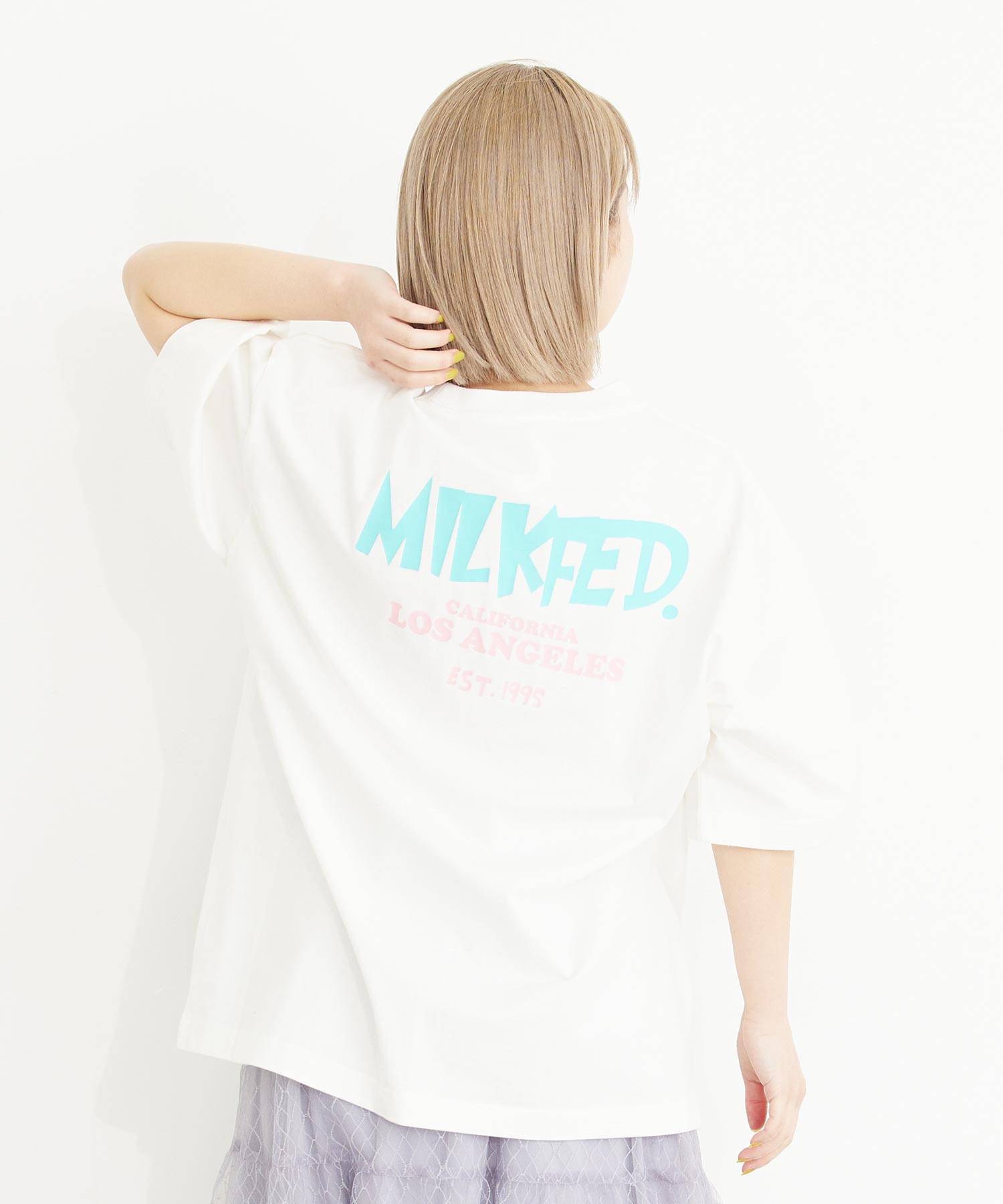 MILKFED. ミルクフェド トップス TEE WIDE Tシャツ S SHARP LOGO