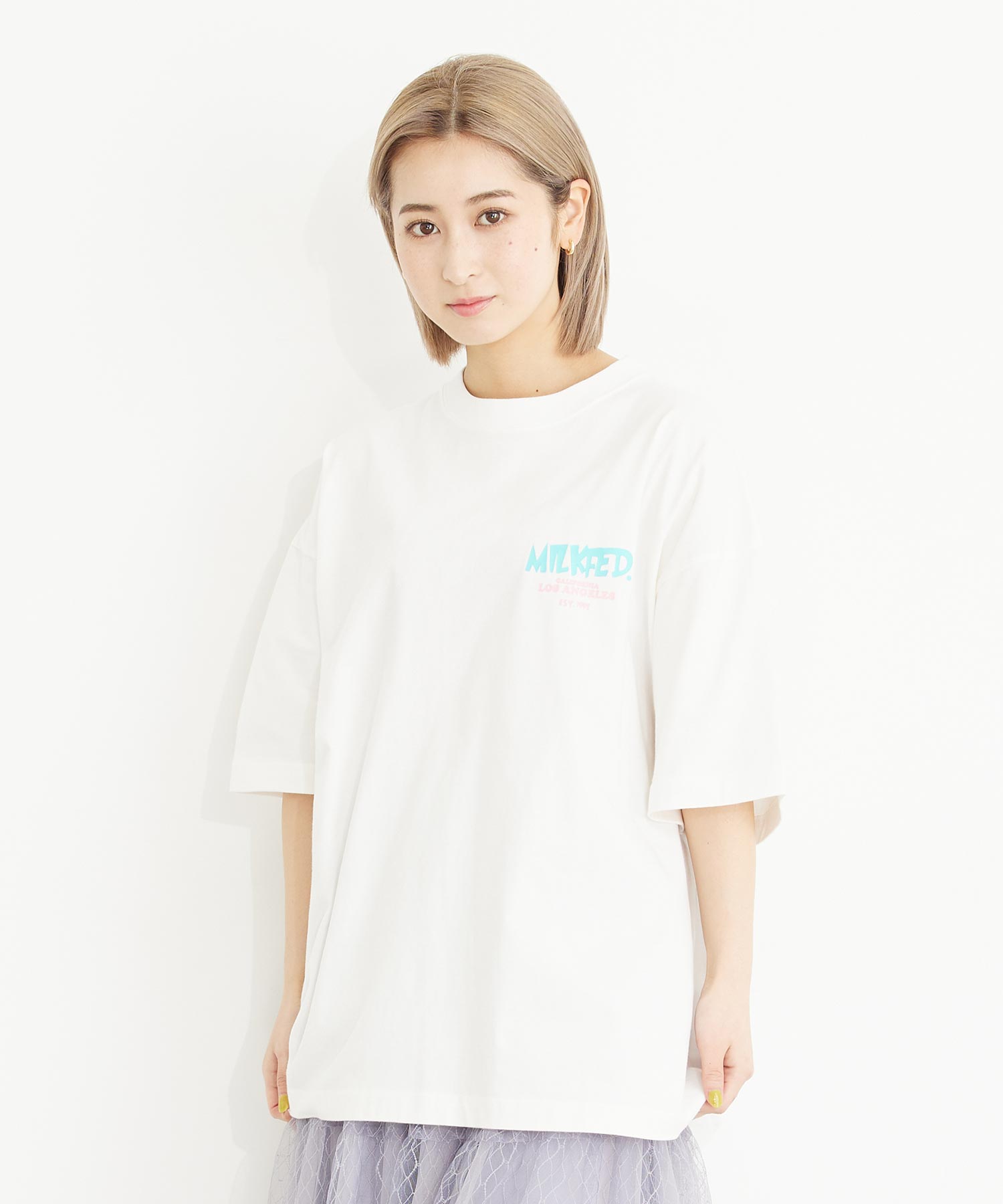 MILKFED. ミルクフェド トップス TEE WIDE Tシャツ S SHARP LOGO