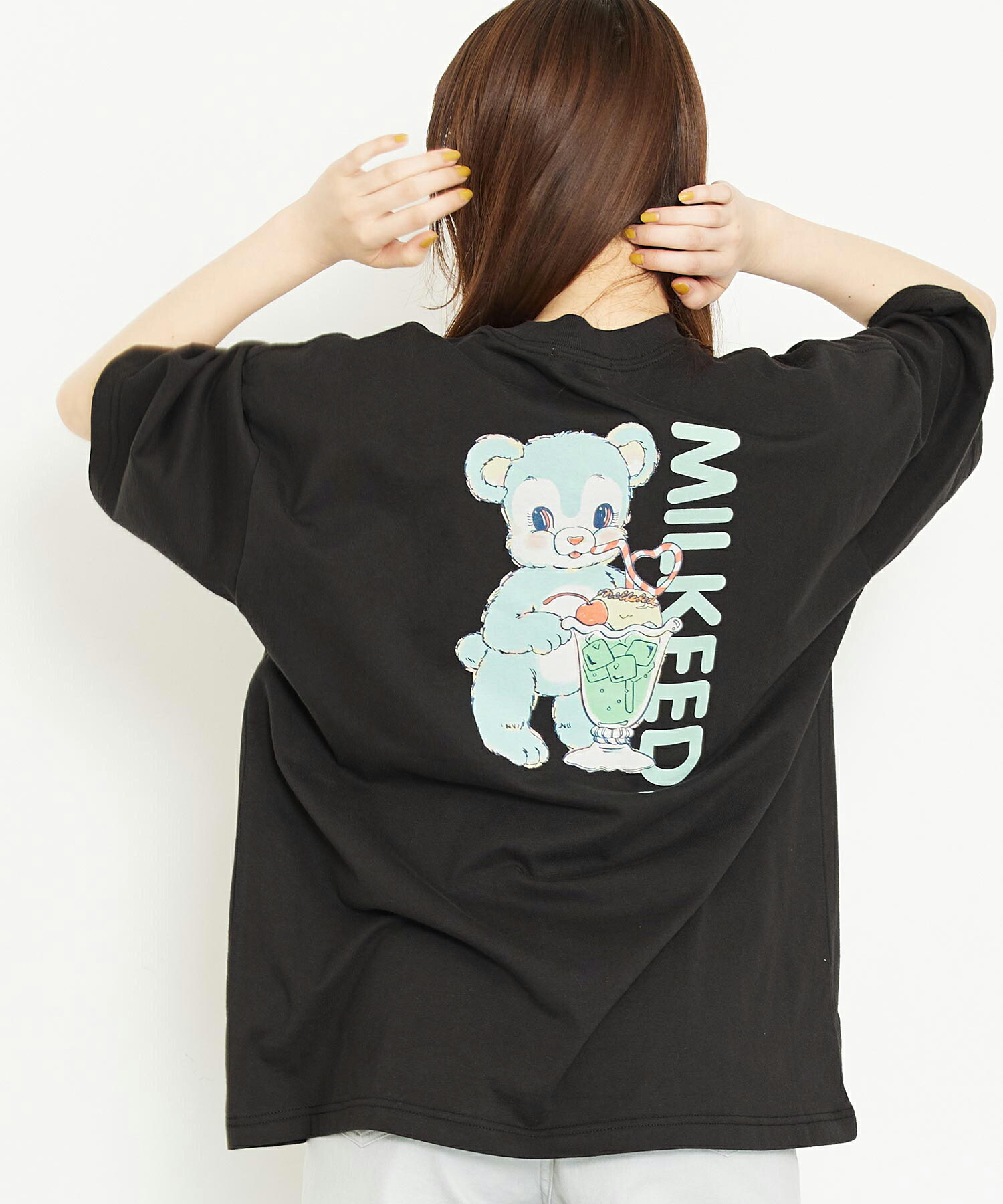 Milkfed ミルクフェド S Tee トップス Wide Tシャツ Bear