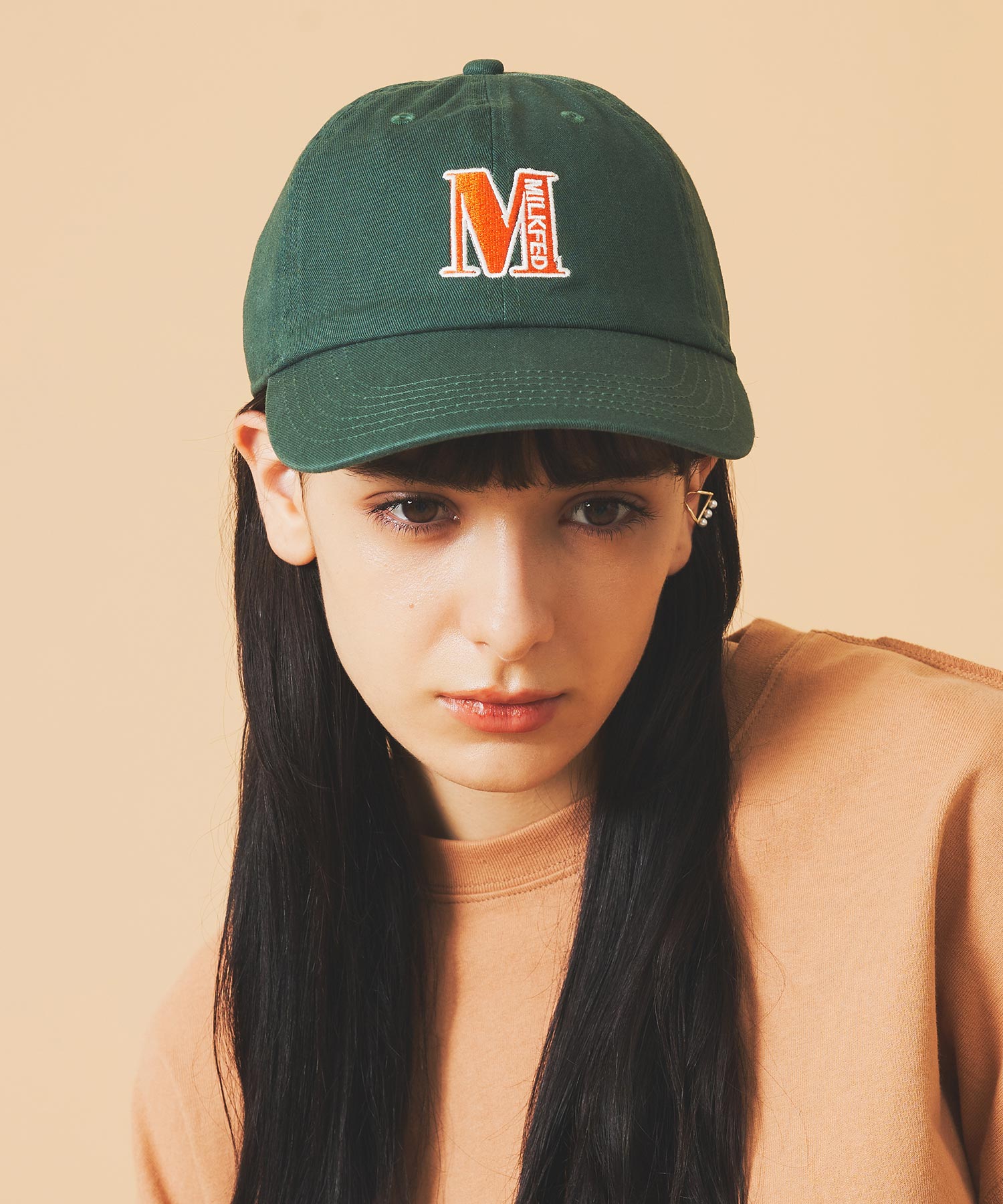 MILKFED. ミルクフェド M EMBROIDERY LOGO CAP キャップ 帽子 ベース