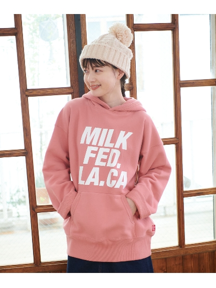 スウェット トレーナー 品質満点 パーカー Hoodie Milkfed La Ca ミルクフェド 公式 Milkfed フーディ 裏起毛 カジュアル スウェットドロップショルダー トップス 1hourdrain Com