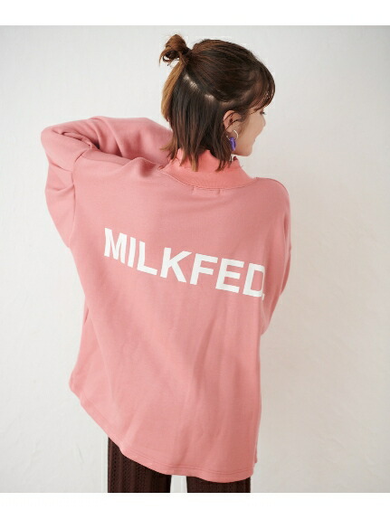 送料無料 公式 Milkfed ミルクフェド Back Logo Ruffle Neck Top 大流行中 Www Peugeot Tuning Parts Co Uk