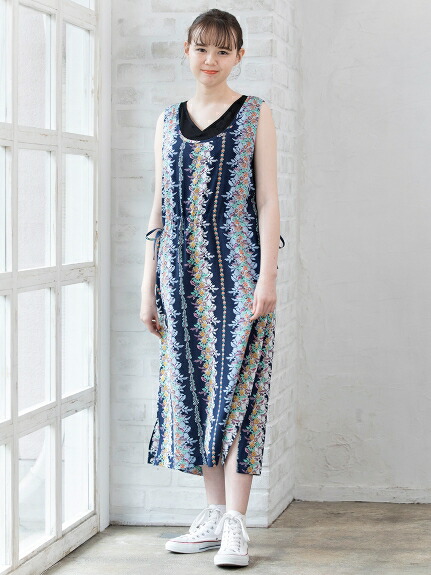 レディースファッション ワンピース ５５ 以上節約 Dress 2way Floral ミルクフェド 公式 Milkfed ワンピース リゾート トロピカル柄 ノースリーブ レディース Zivejgovivax Mk