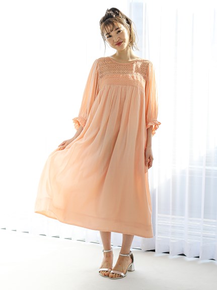 レディースファッション ワンピース 新作入荷 Dress Gathered Lace ミルクフェド 公式 Milkfed ワンピース リゾート レース ロング レディース ドレス Www Sementescampea Com Br