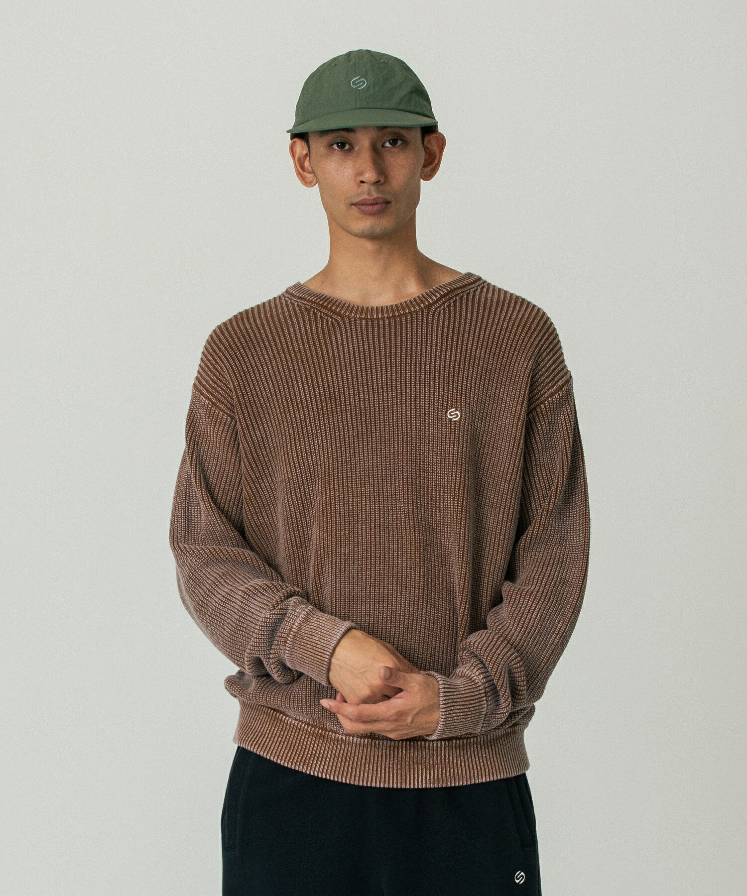 特価【30%OFF】【公式】SILAS サイラス SULFUR DYED CREW NECK KNIT クルーネック ニット ヴィンテージ 硫化染め メンズ ファッション 長袖 トップス カジュアル|XLARGE X-girl公式calif店