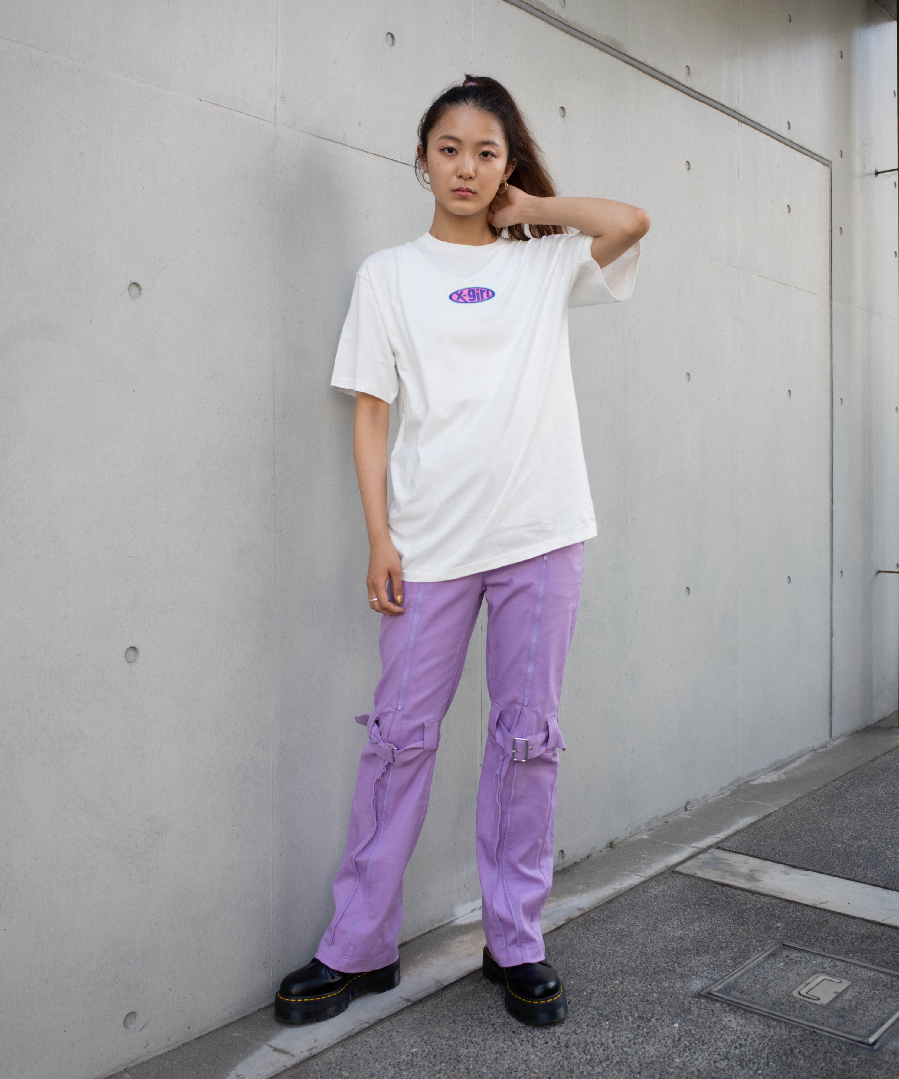X-girl(エックスガール)通販|RUBBER_LOGO_S/S_TEE