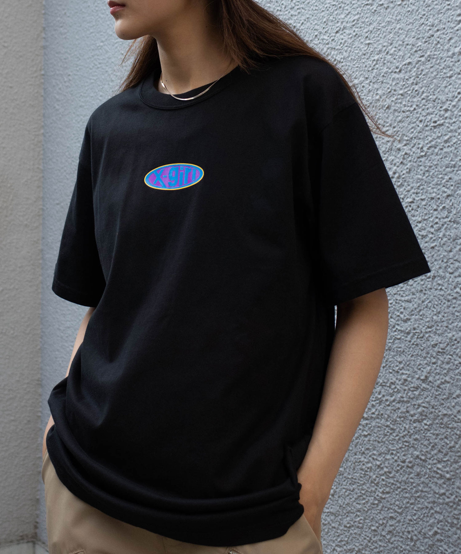 X-girl(エックスガール)通販|RUBBER_LOGO_S/S_TEE