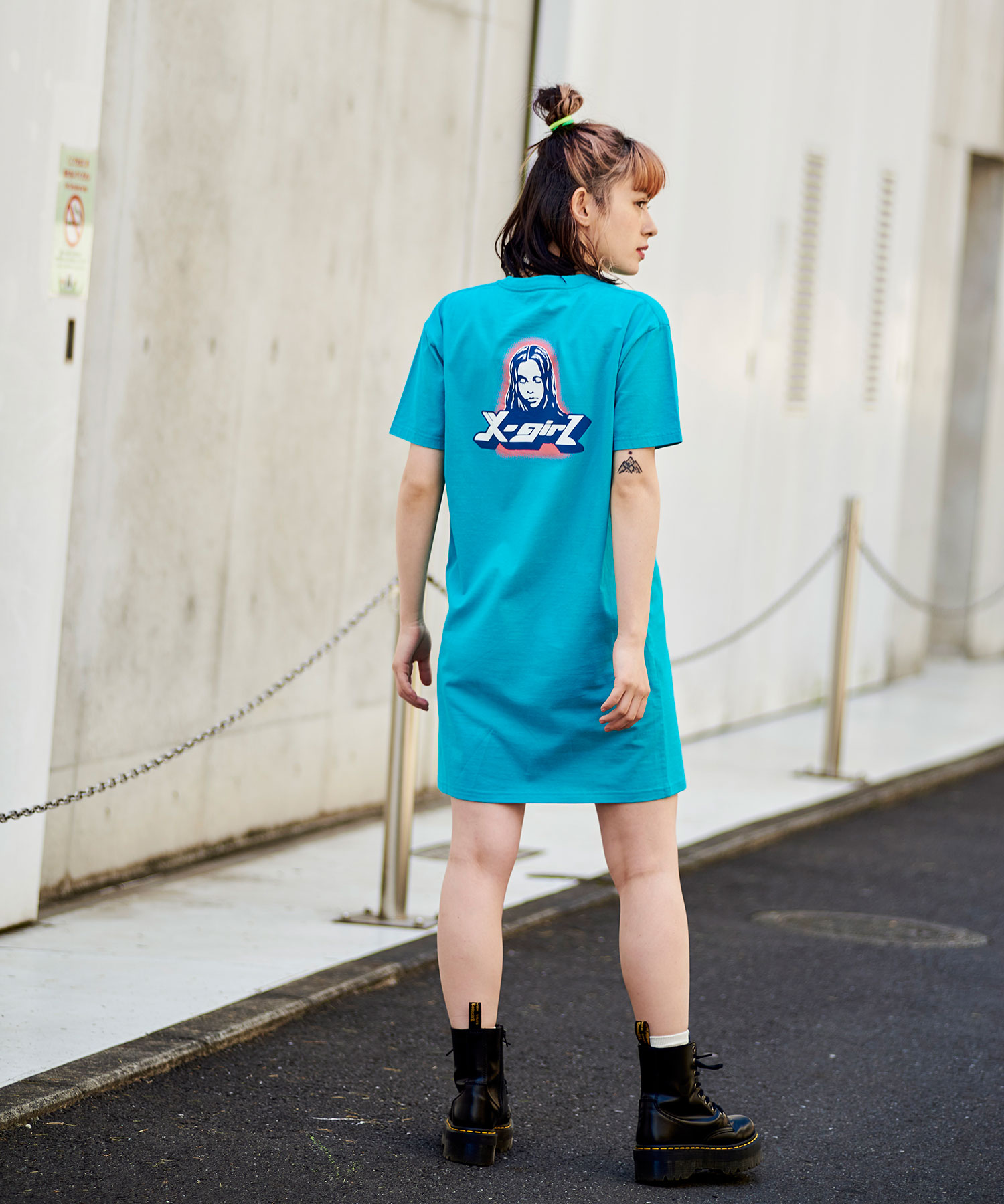 楽天市場 公式 X Girl エックスガール New Age Face S S Tee Dress ワンピース 半袖 ドレス レディース Ss トップス ロゴ 人気 ワンピ 夏 Tops Xlarge X Girl公式calif楽天市場店