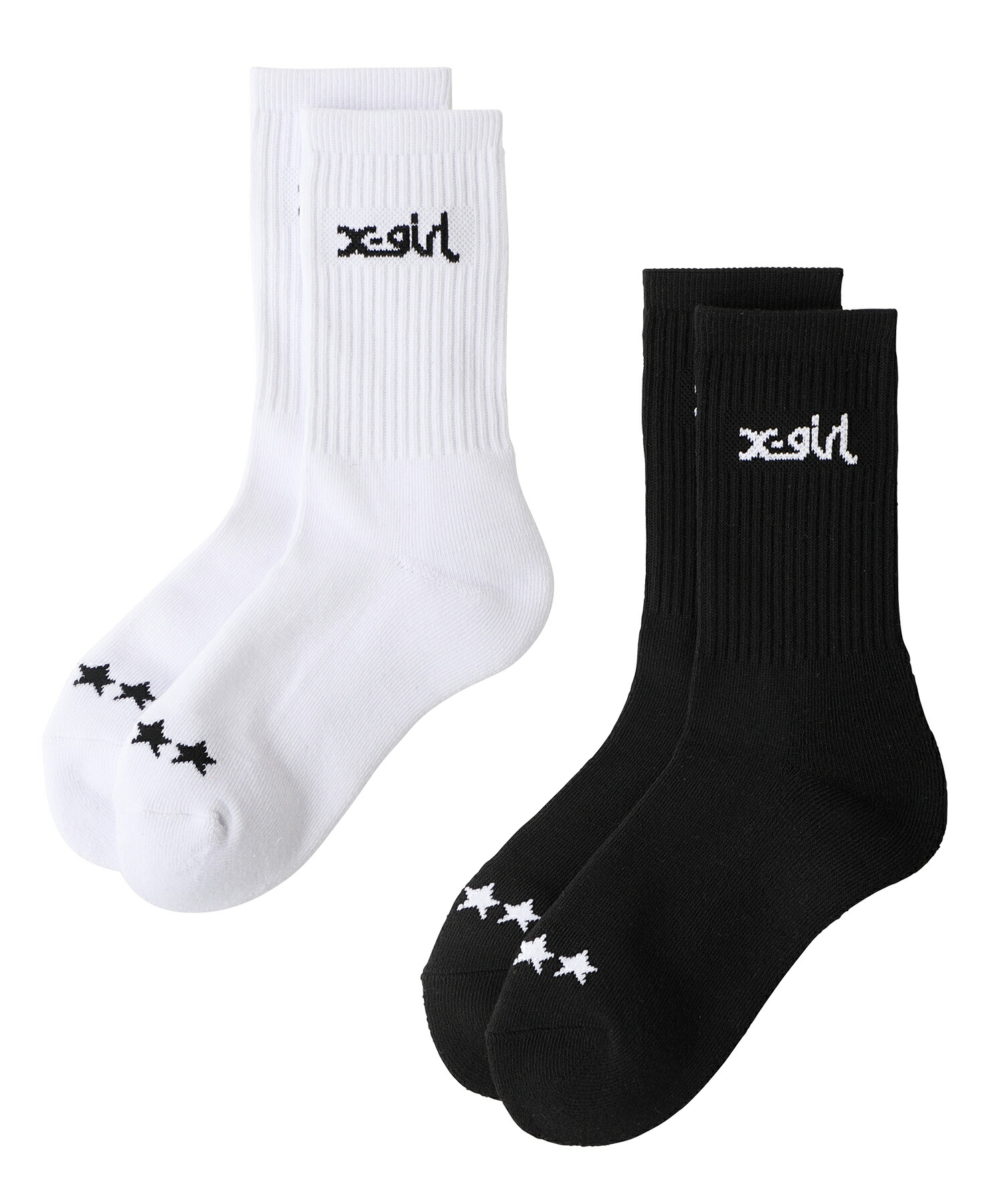 Xlarge X Girl公式shop レッグウェア ソックス X Girl エックスガール Logo 2p 最大65 オフ Middle Socks ギフト ロゴ レディース セット プレゼント 靴下 小物