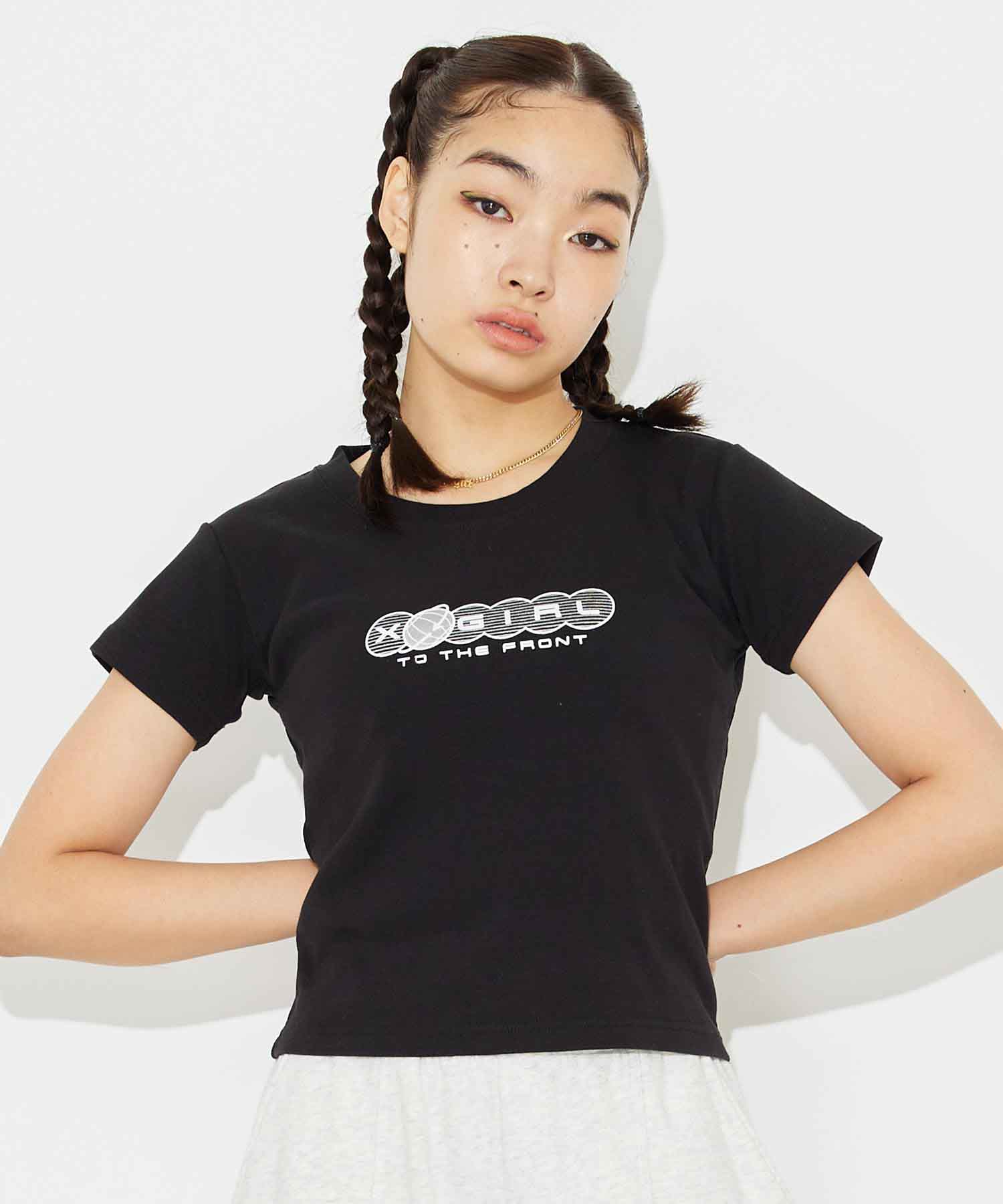 X Girl エックスガール 小さめ カットソー Tシャツ Tee ロゴ Baby To The 航空 Front S ベイビー 宇宙