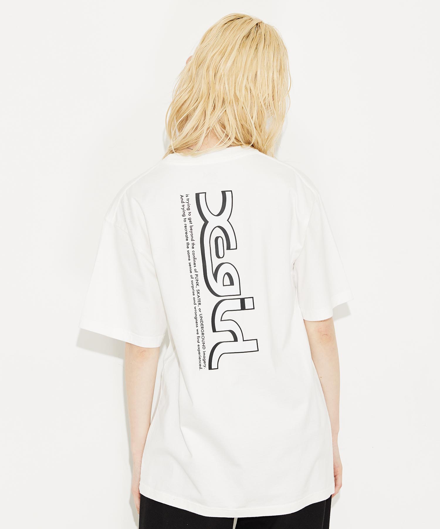 XLARGE X-girl公式SHOP トップス Tシャツ X-girl エックスガール VERTICAL WORD LOGO S TEE  ショートスリーブ 贈り物 カットソー ロゴ 2021年ファッション福袋 人気 定番 バックプリント 半袖 プレゼント レディース