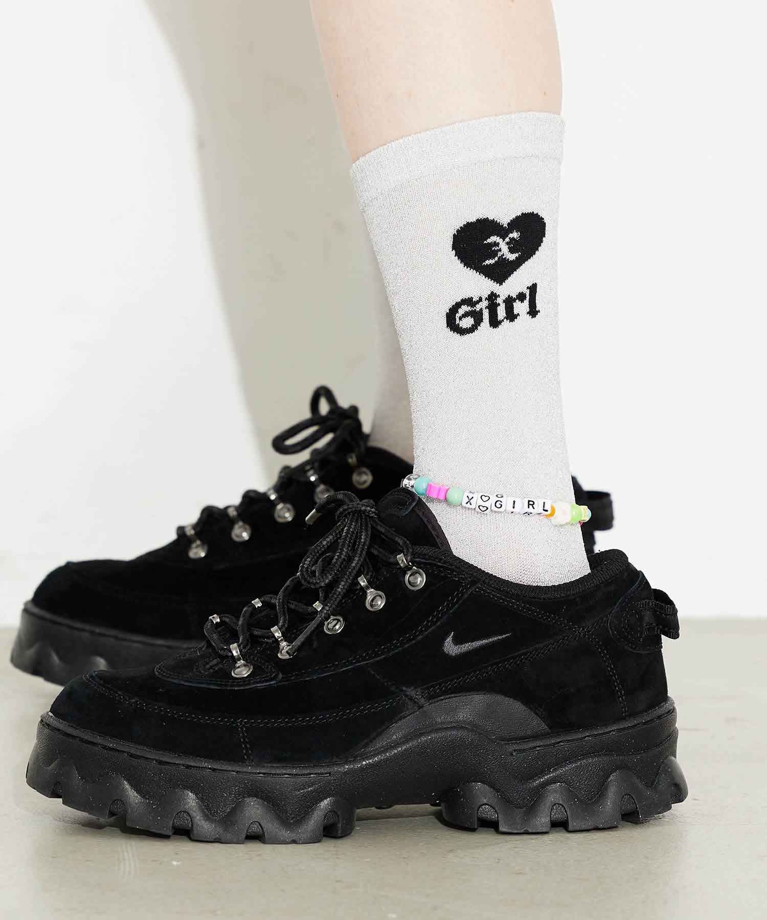 X Girl エックスガール ラメ 靴下 Socks Glitter ソックス ハート Heart